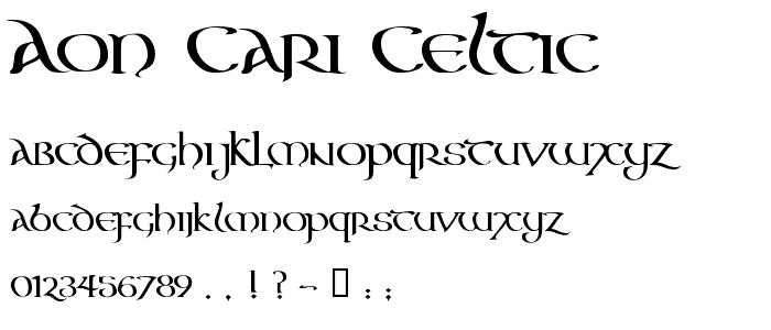 Aon Cari Celtic font